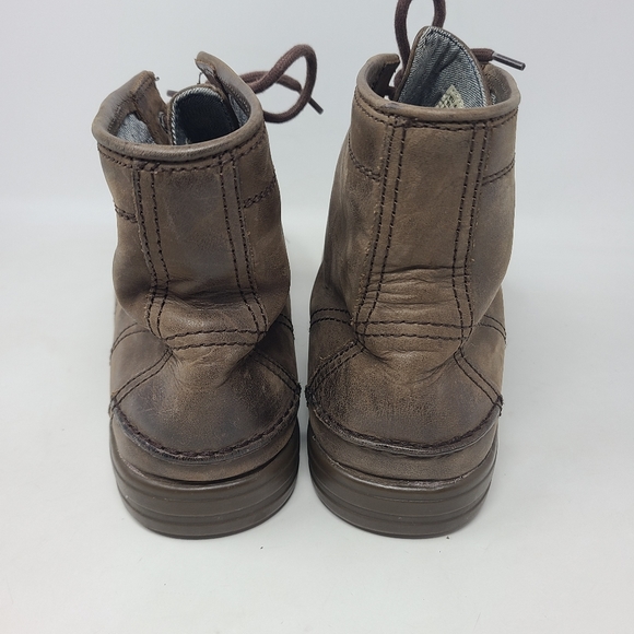 Calvin Klein Mens Brown Leather Ankle Hobo Boots S - Picture 4 of 6